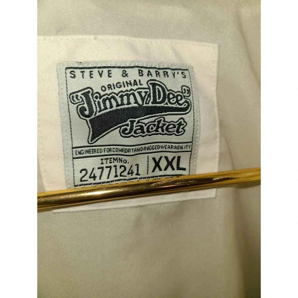 Vtg NWOT‎ Steve & Barry's Jimmy Dee Jacket Men's Size 2XL Ivory 100% Cotton